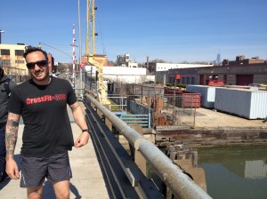 Joe on the Third Street Bridge being all, "dude, this is stupid".