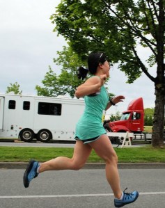 Kristine at a local road race