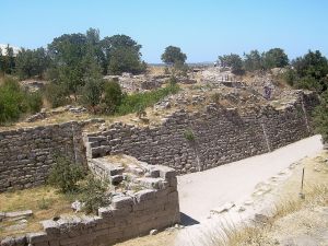 the walls of ancient troy